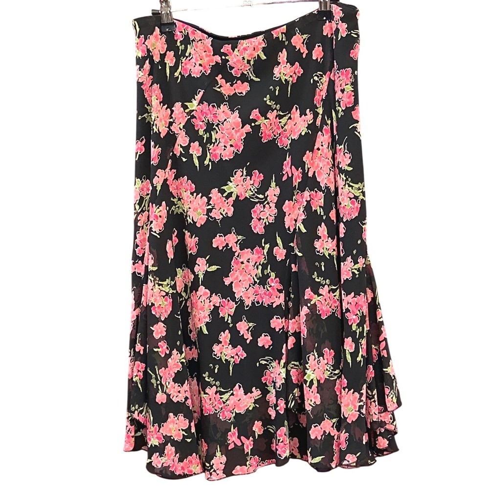 Y2K Vintage First Option Romantic Floral Asymmetrical Skirt Flowy Cottagecore